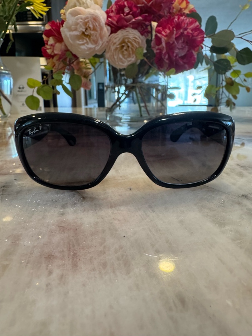 Ray-Ban Women's Black Gradient Oval Sunglasses
